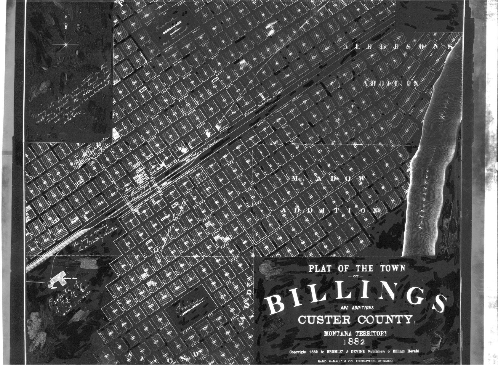 1882 plat map of Billings
